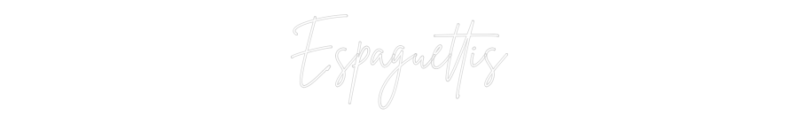 Neon personalizado: Espaguettis