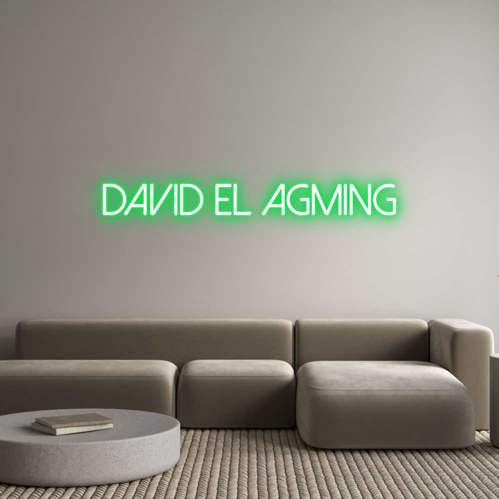 Neon personalizado: DAVID EL AGMING