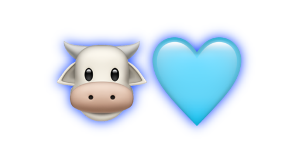 Neon personalizado: 🐮🩵
