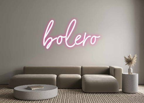 Neon personalizado: bolero