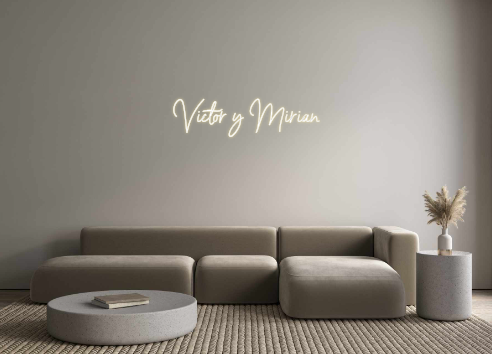 Neon personalizado: Víctor y Mirian