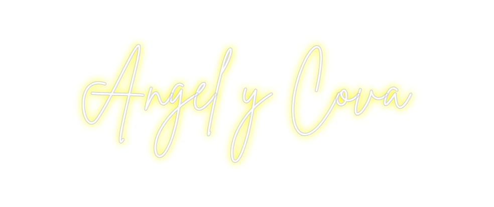 Neon personalizado: Ángel y Cova