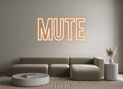 Neon personalizado: MUTE