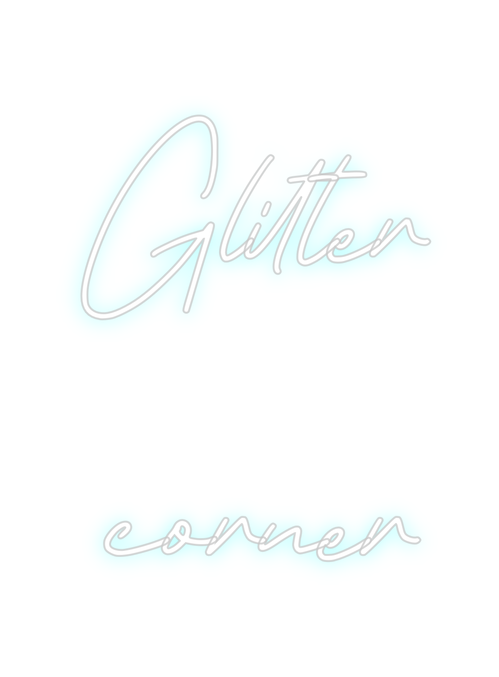 Neon personalizado: Glitter
corner