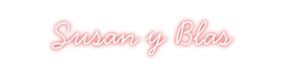 Neon personalizado: Susan y Blas