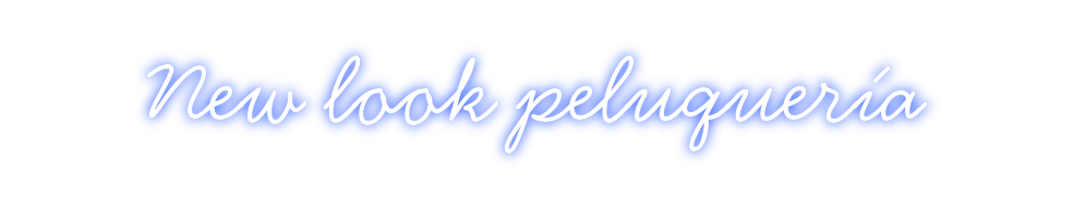 Neon personalizado: New look pelu...