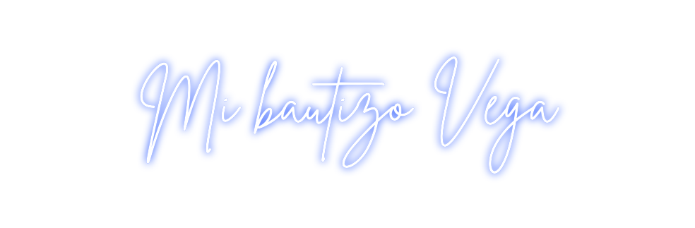 Neon personalizado: Mi bautizo Ve...