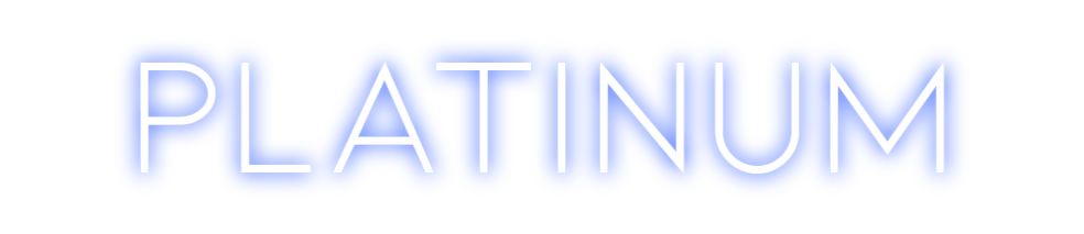 Neon personalizado: PLATINUM