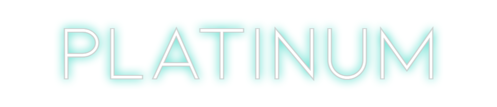 Neon personalizado: PLATINUM
