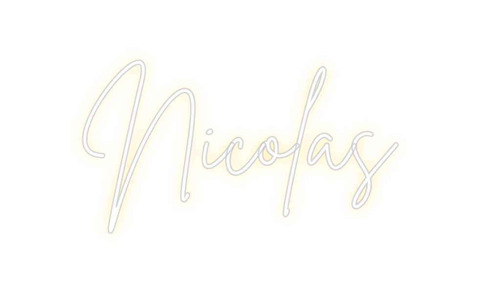 Neon personalizado: Nicolás