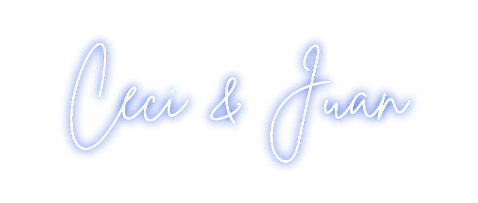 Neon personalizado: Ceci & Juan