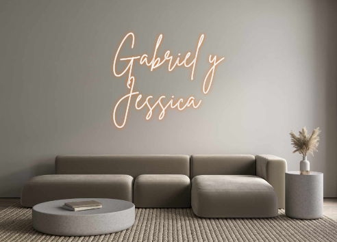 Neon personalizado: Gabriel y
Jes...