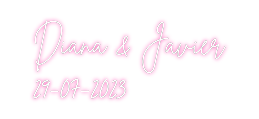 Neon personalizado: Diana & Javie...