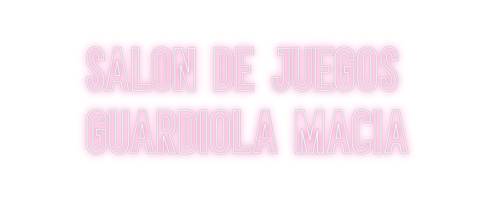 Neon personalizado: SALON DE JUEG...