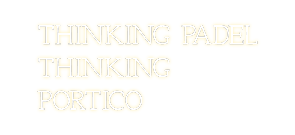 Neon personalizado: THINKING PADE...