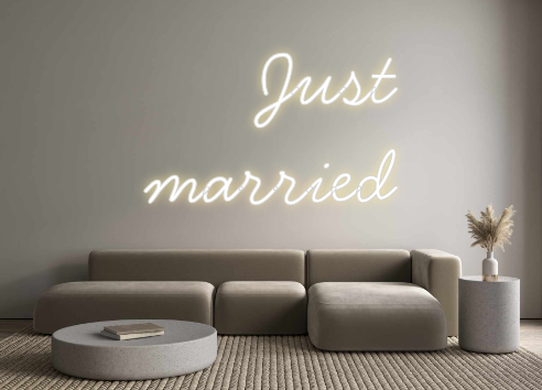 Neon personalizado: Just
married