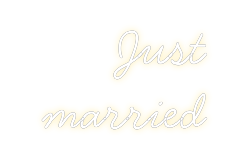 Neon personalizado: Just
married