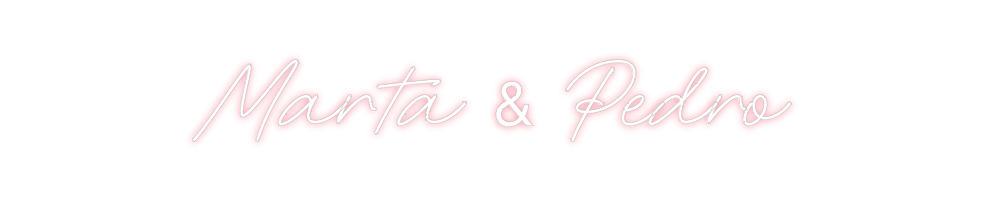 Neon personalizado: Marta & Pedro