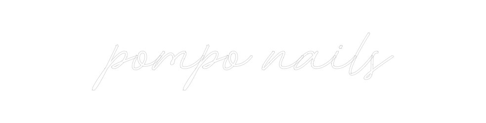 Neon personalizado: pompo nails
