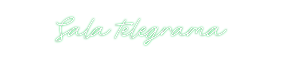 Neon personalizado: Sala telegrama
