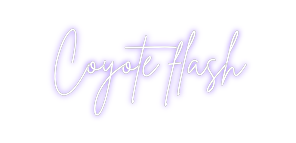 Neon personalizado: Coyote flash