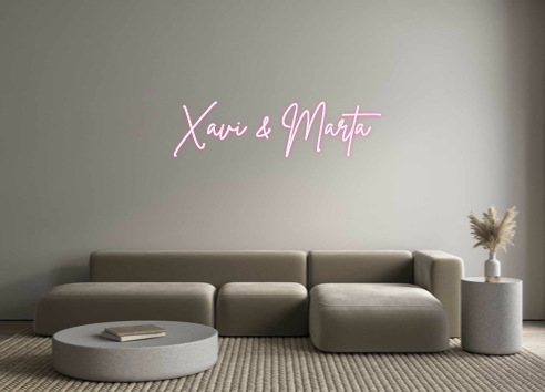 Neon personalizado: Xavi & Marta