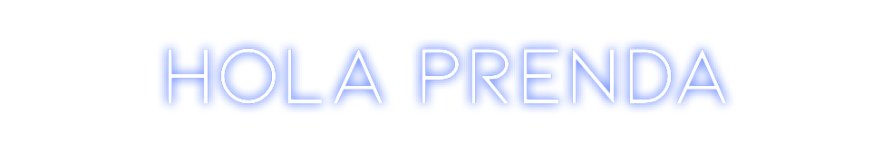 Neon personalizado: Hola prenda