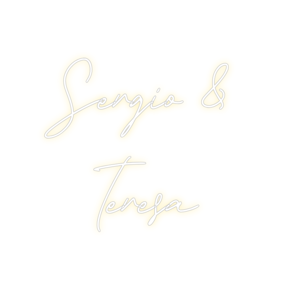 Neon personalizado: Sergio &
Tere...