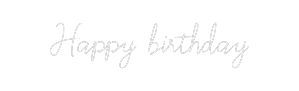 Neon personalizado: Happy birthday