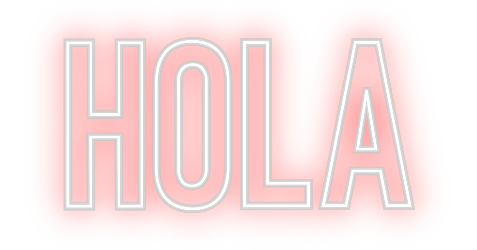 Neon personalizado: Hola