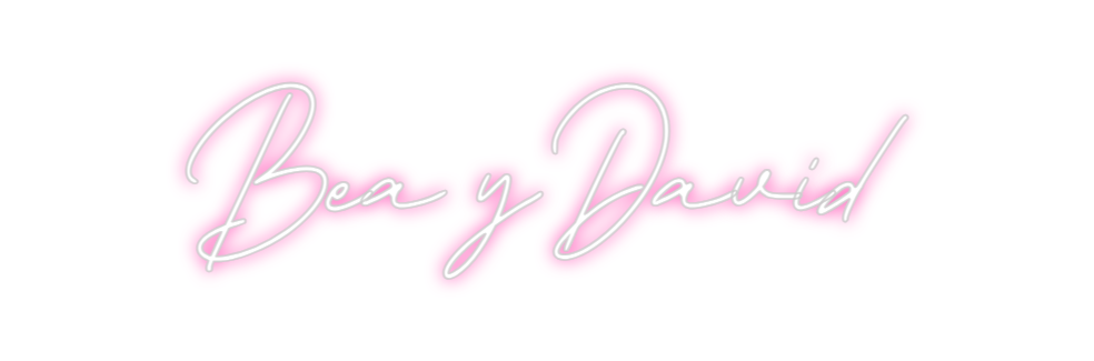 Neon personalizado: Bea y David
