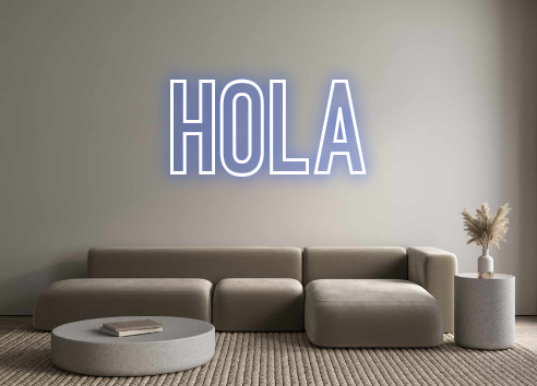 Neon personalizado: Hola