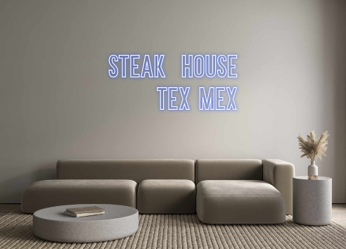 Neon personalizado:  Steak  house...