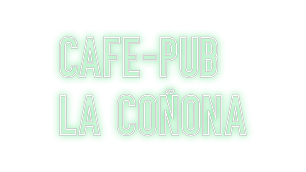 Neon personalizado: Cafe-Pub 
La ...