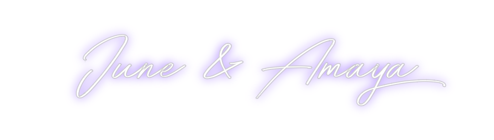 Neon personalizado: June & Amaya