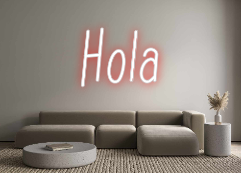 Neon personalizado: Hola