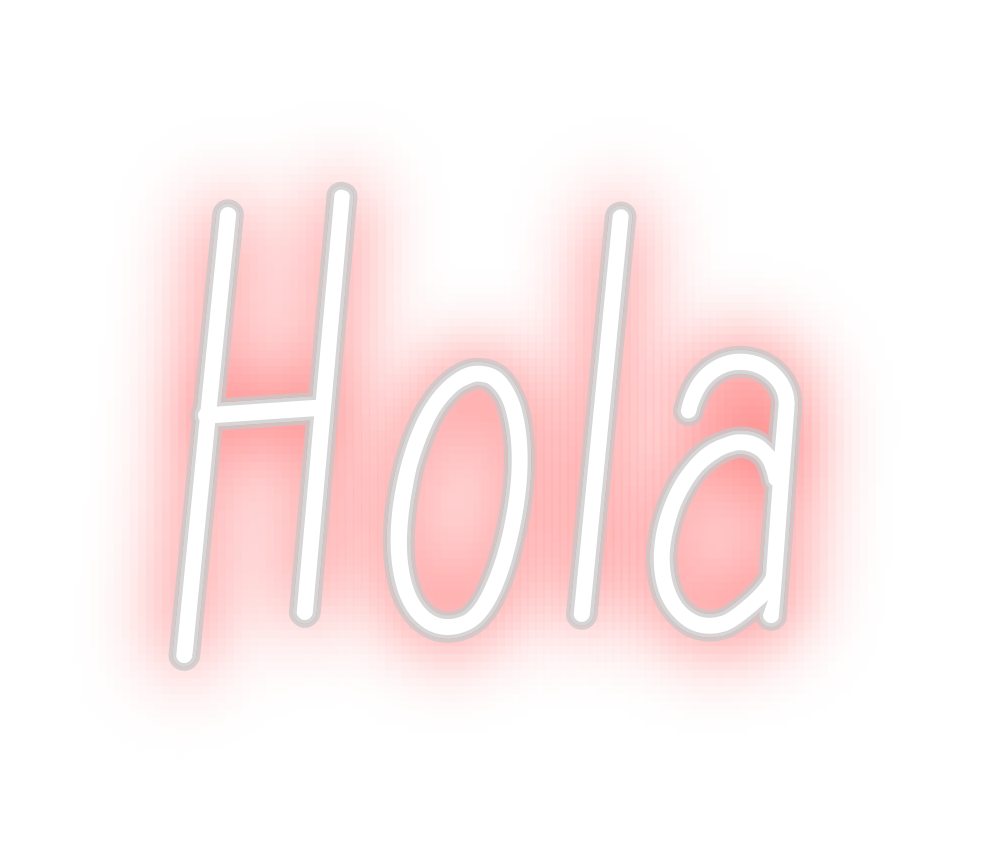 Neon personalizado: Hola