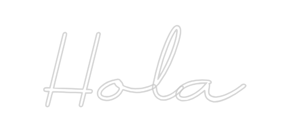Neon personalizado: Hola