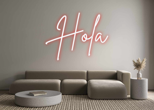 Neon personalizado: Hola