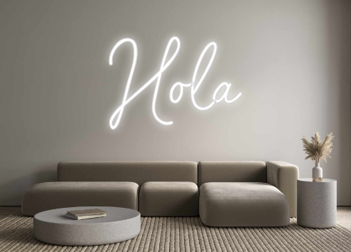 Neon personalizado: Hola