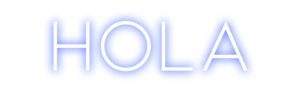 Neon personalizado: Hola