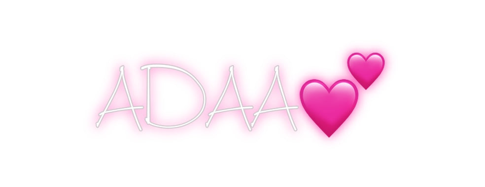 Neon personalizado: ADAA💕