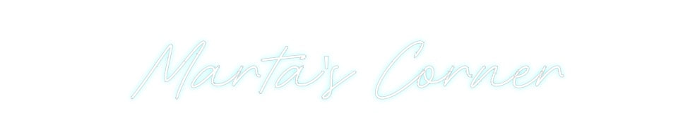 Neon personalizado: Marta's Corner
