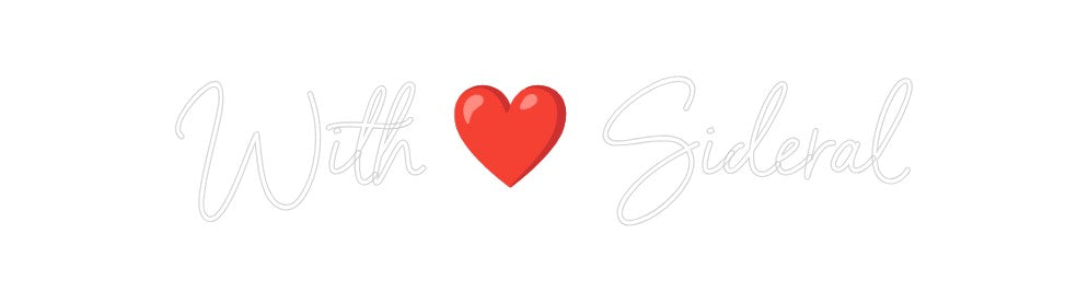 Neon personalizado: With ❤️ Sideral