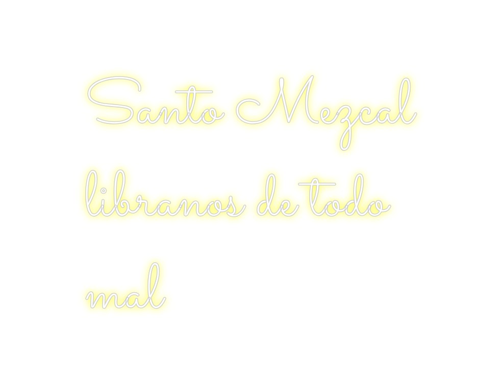 Neon personalizado: Santo Mezcal...
