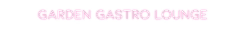 Neon personalizado: GARDEN GASTRO...