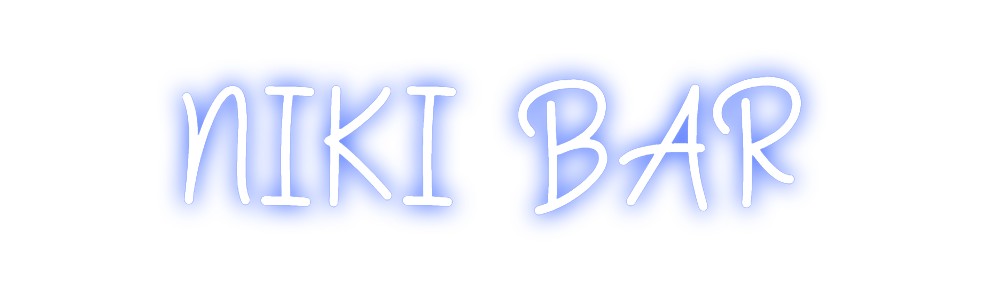 Neon personalizado: NIKI BAR