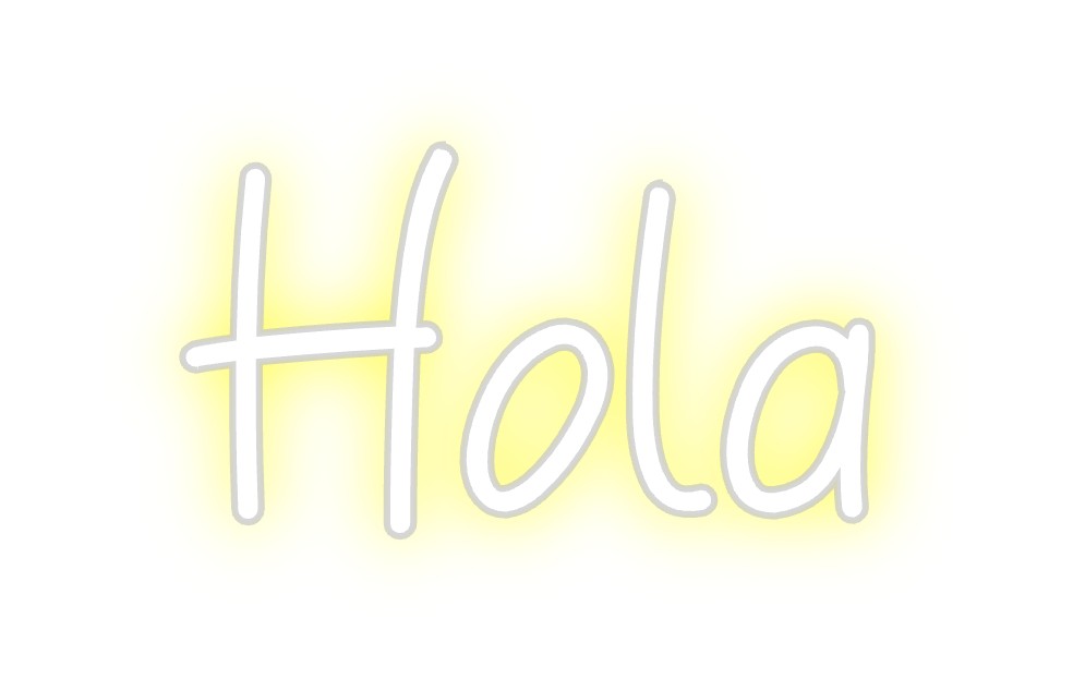 Neon personalizado: Hola