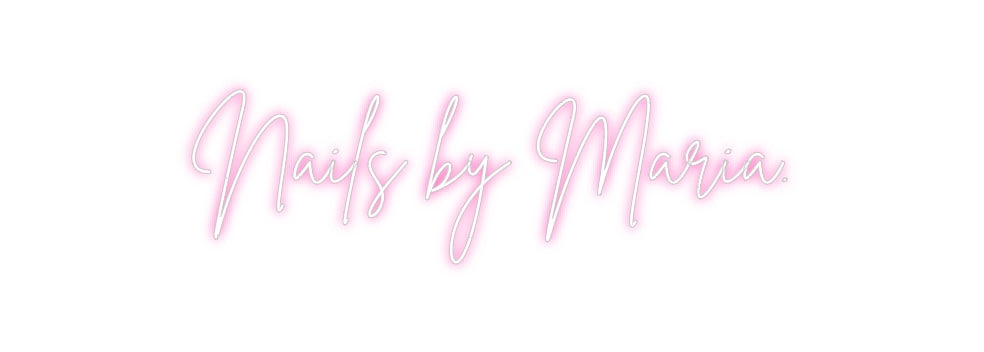 Neon personalizado: Nails by Maria.