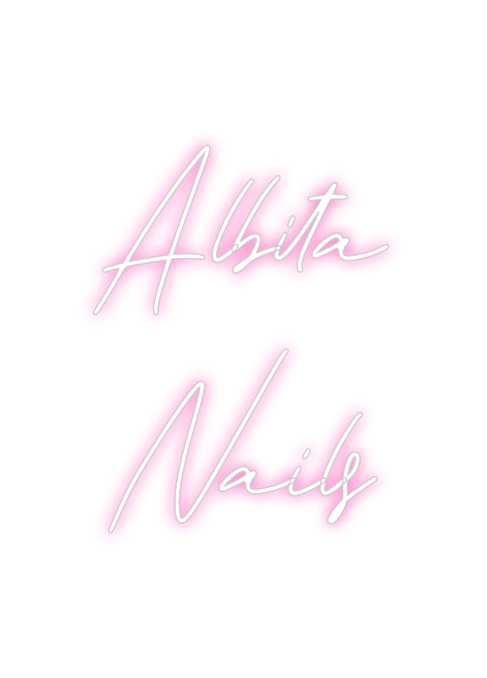 Neon personalizado: Albita 
Nails